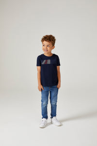 Kids Navy Round Neck T-Shirt Kids Navy Round Neck T-Shirt