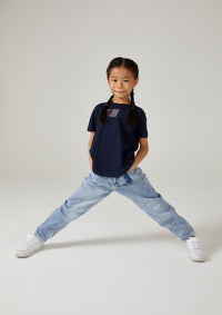 Kids Navy Round Neck T-Shirt Kids Navy Round Neck T-Shirt