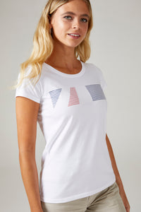 Womens White Scoop Neck Fitted T-Shirt Womens White Scoop Neck Fitted T-Shirt