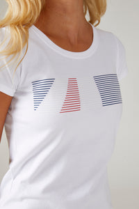 Womens White Scoop Neck Fitted T-Shirt Womens White Scoop Neck Fitted T-Shirt
