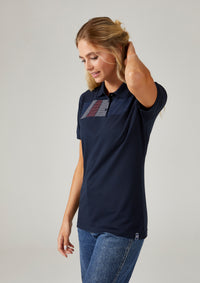 Womens Navy Slim Fit Polo Womens Navy Slim Fit Polo