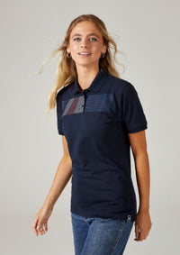 Womens Navy Slim Fit Polo Womens Navy Slim Fit Polo