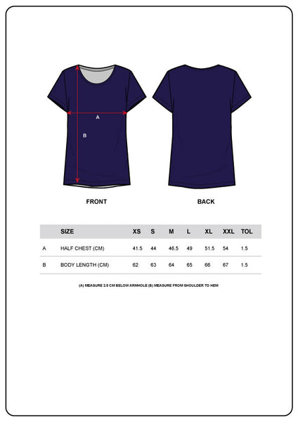 Womens Navy Scoop Neck Fitted T-Shirt