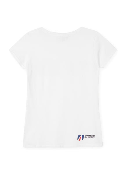 Womens White Scoop Neck Fitted T-Shirt